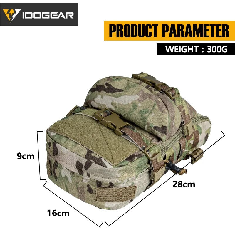 IDOGEAR Tactical Hydration Pack Assault Molle Pouch Mini Airsoft Outdoor Sport Water Bags 3530