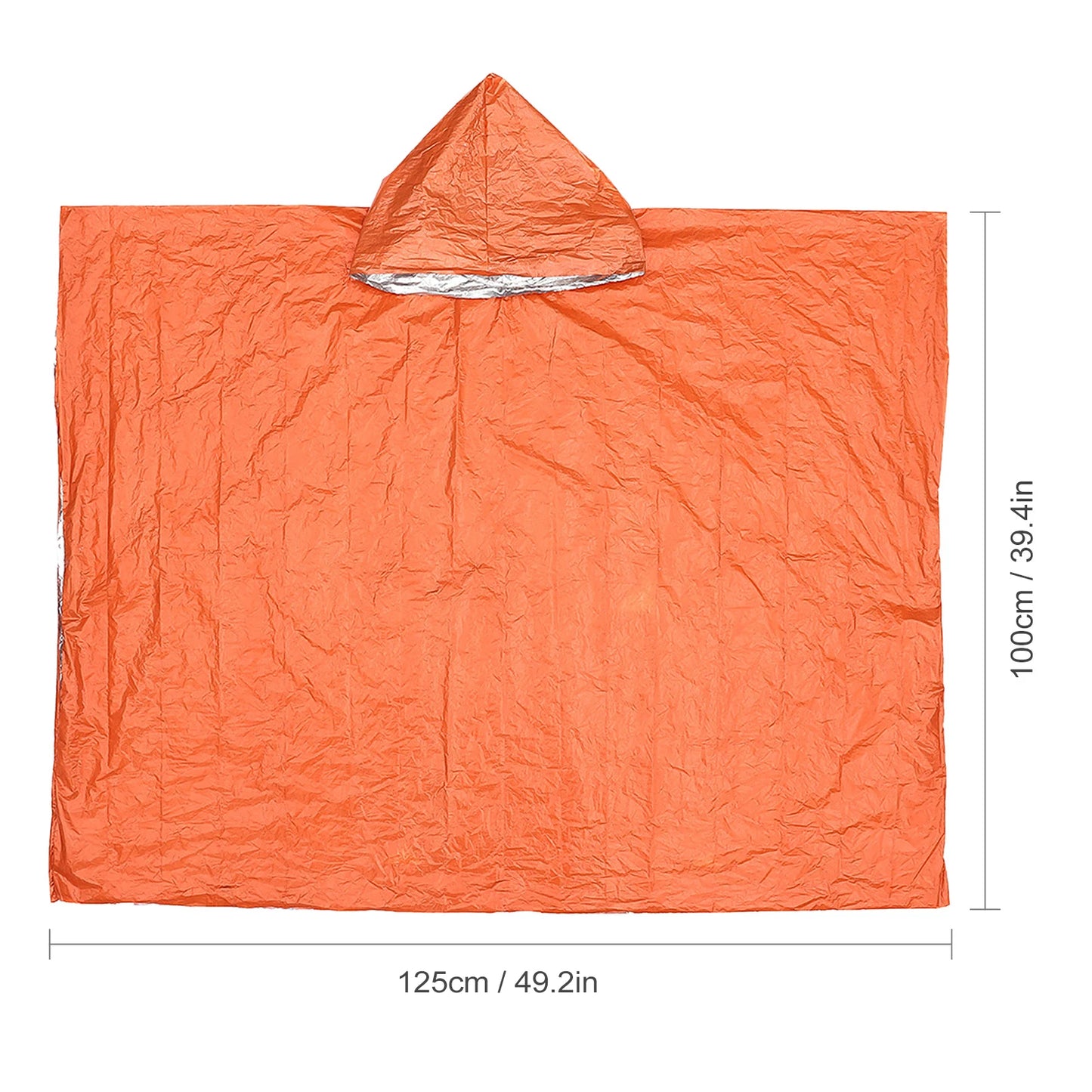 4/8pcs Emergency Thermal Rain Poncho