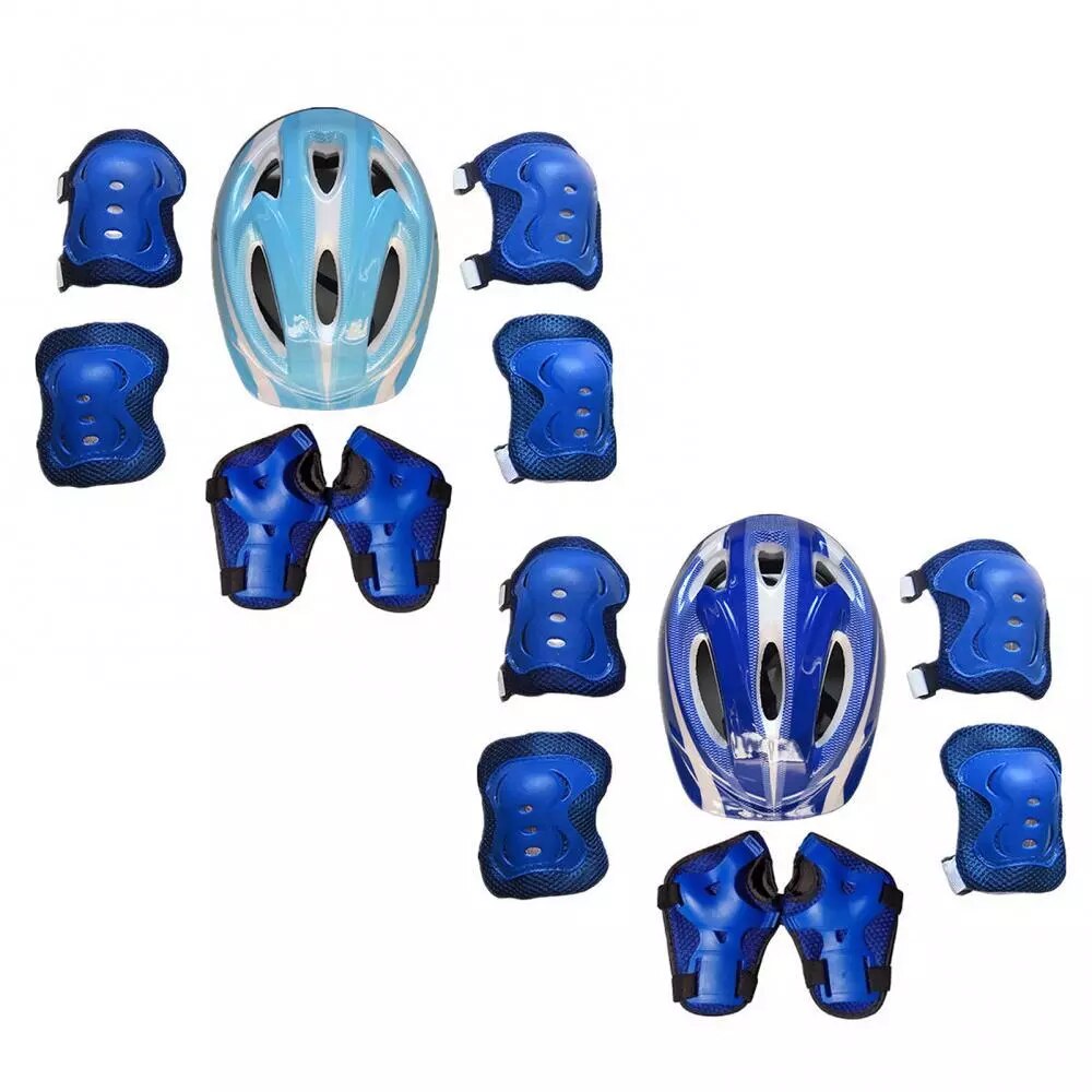 Safety Helmet Knee Elbow Wrist Guard Pad Set