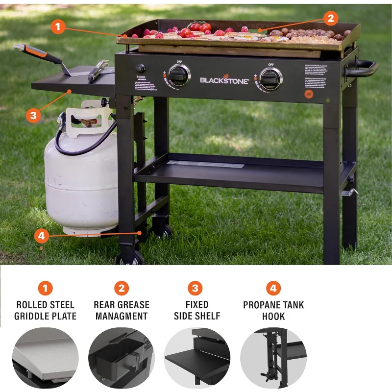 Blackstone Flat Top Griddle 2 Burner Propane