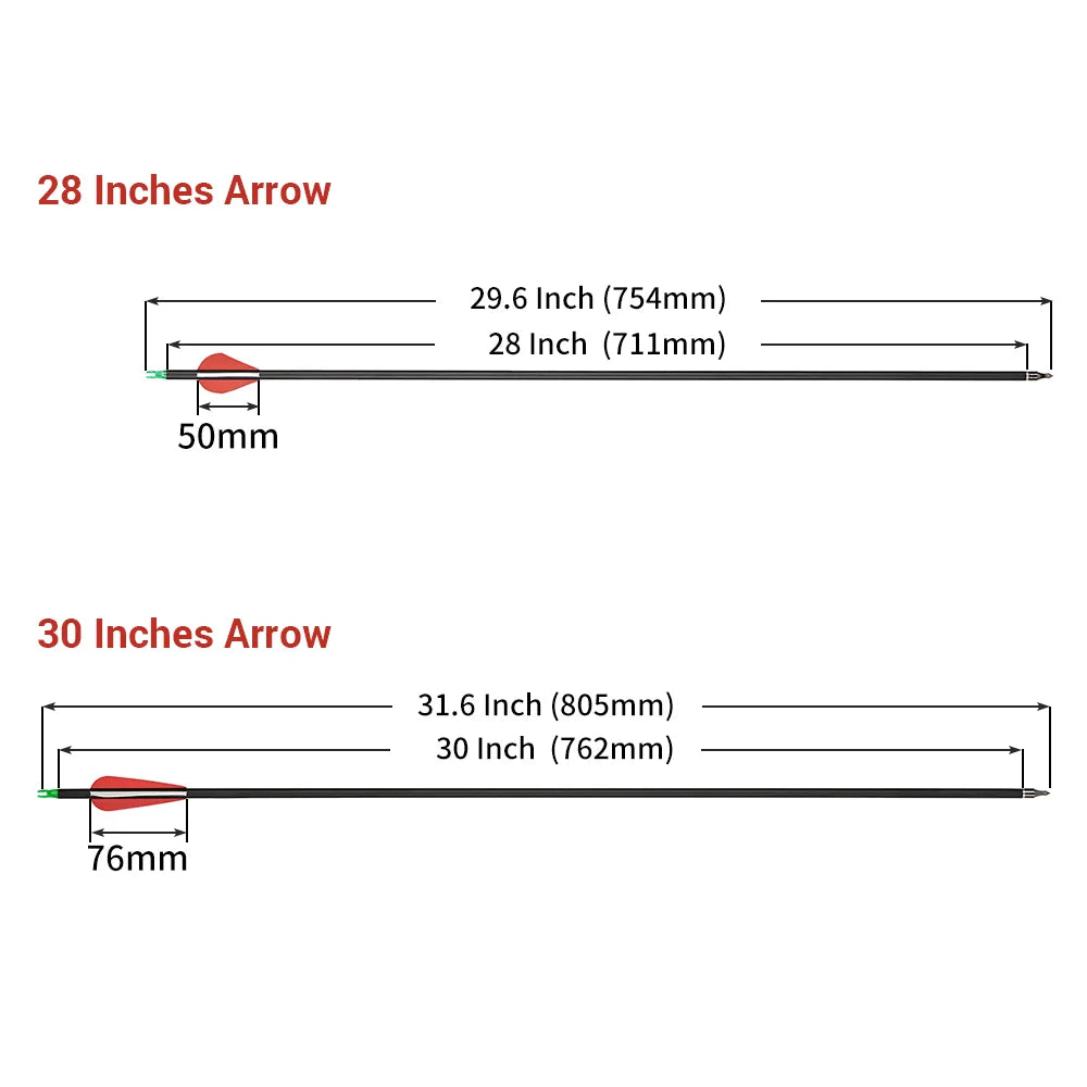 Toparchery 28/30inch Practice Arrows