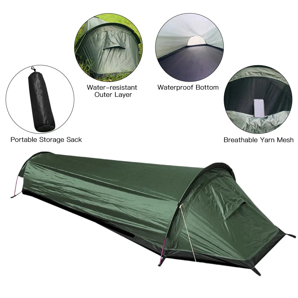 Single Person Backpacking Tent with Ground Cloth