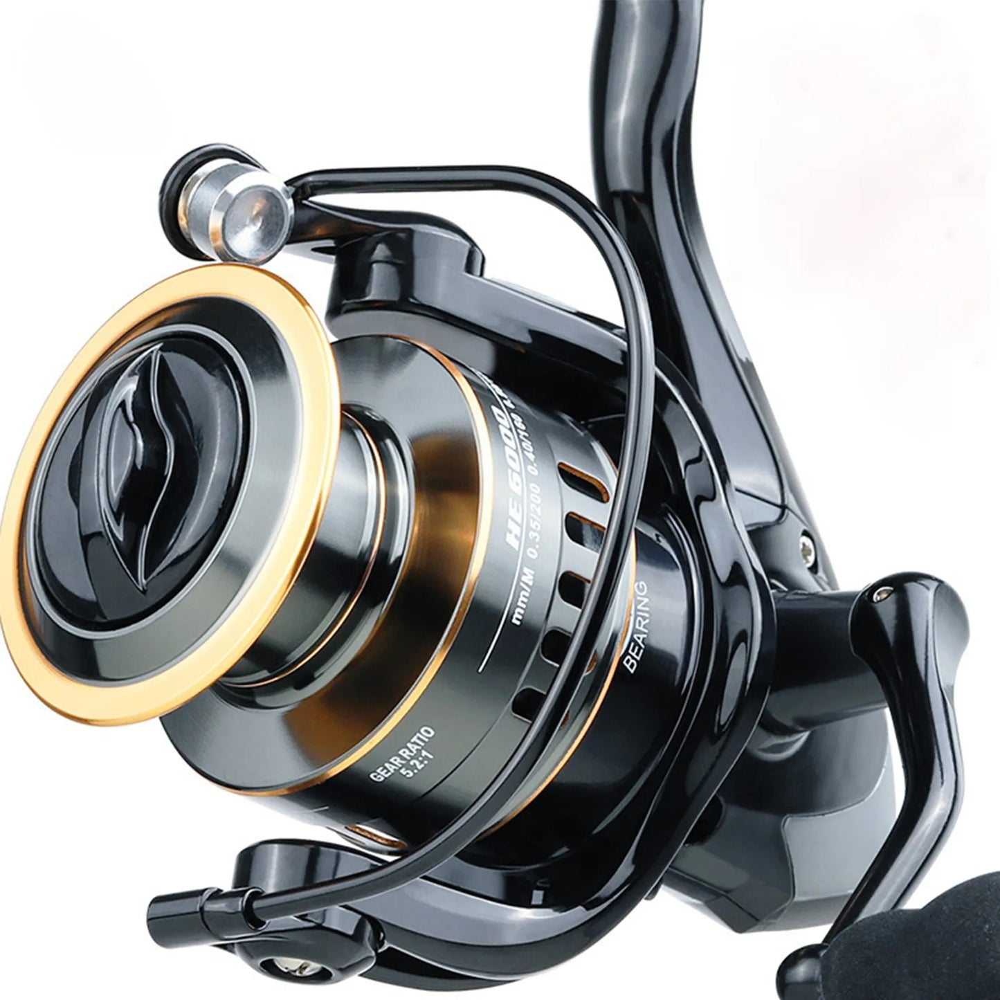 Fishing Reel HE7000 Spinning Reel Max Drag 10kg 5.2:1 High Speed Metal Spool Spinning Reel Carp Reel Fishing Accessories