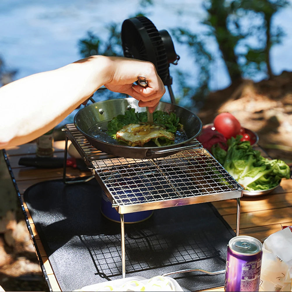 Folding Campfire Grill Stainless Steel