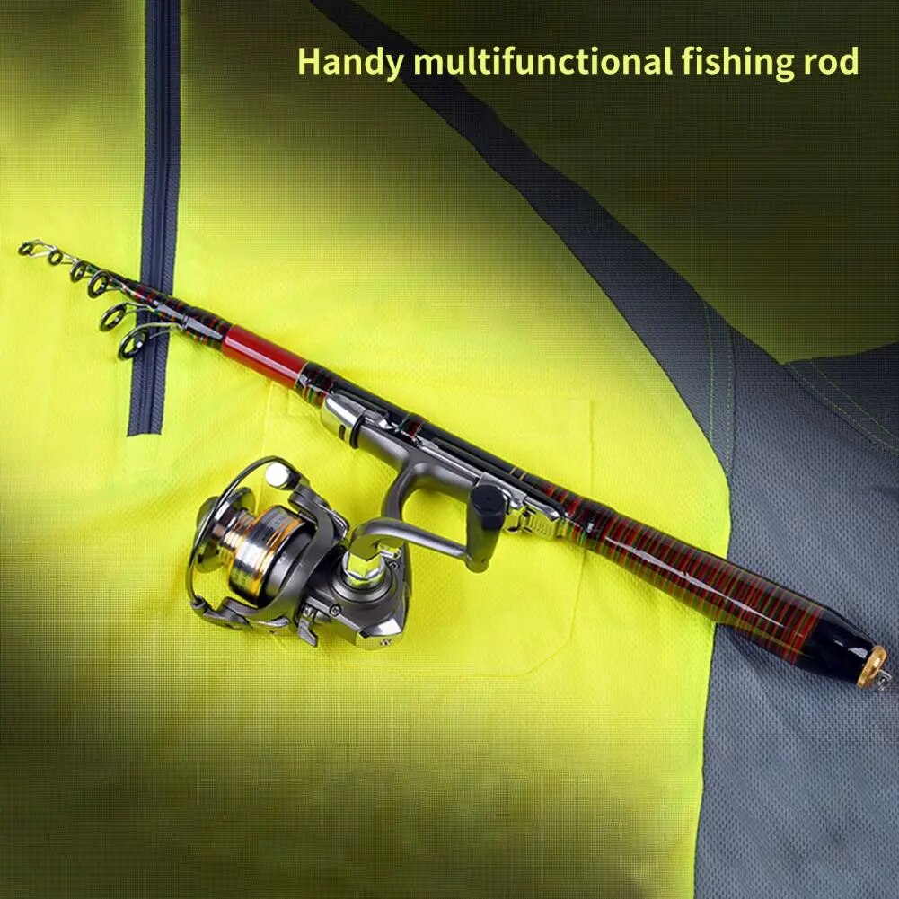 Fishing Rod Compact Ultralight Wide Application Collapsible Freshwater Saltwater Travel Fishing Pole Fishing Equipment