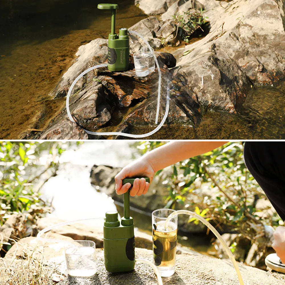 Outdoor Water Filter Filtration System Portable Camping Water Purifier Emergency Supplies Drinking Water Filtering Survival Tool