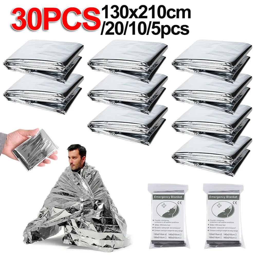 5/10/20/30pcs Emergency Blankets