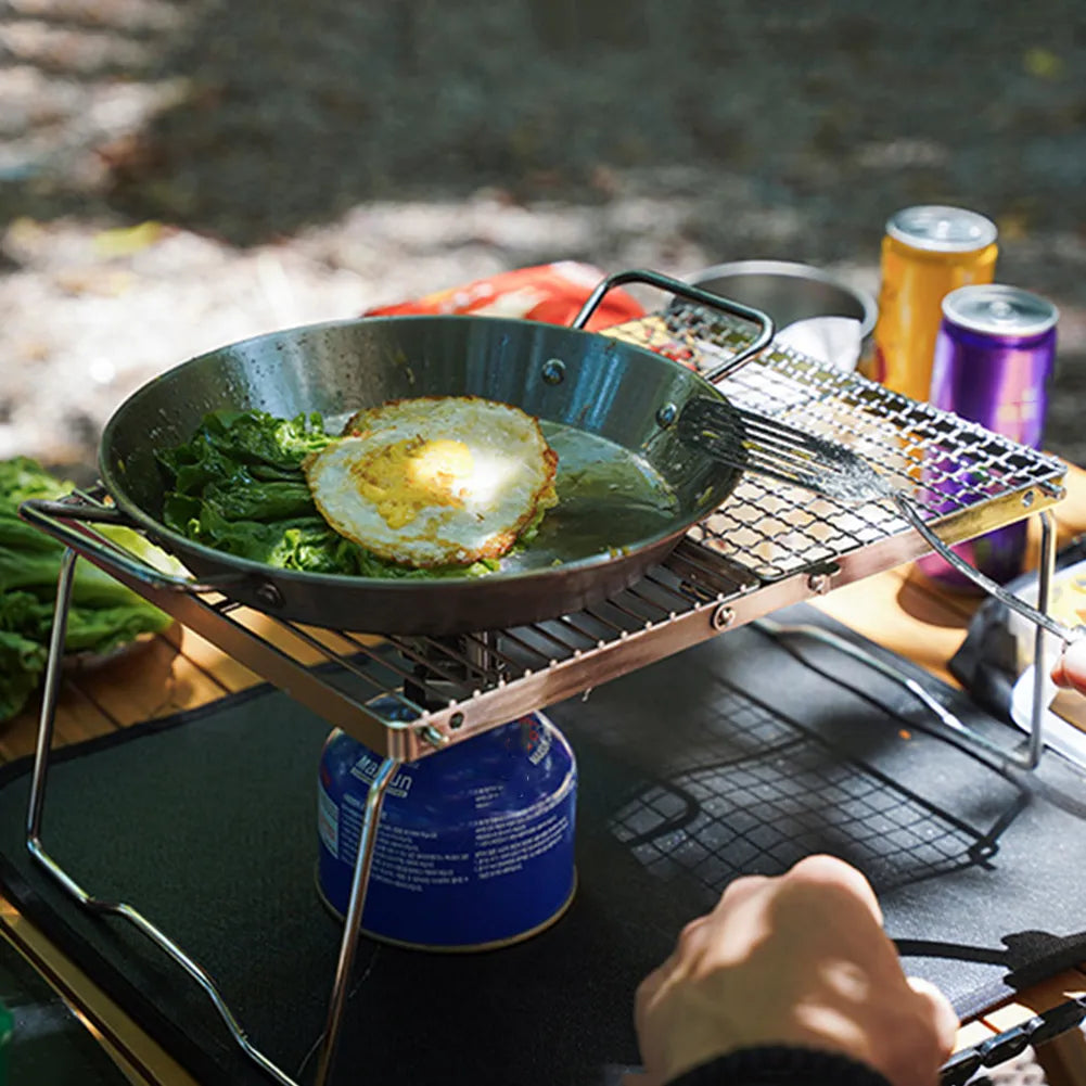 Folding Campfire Grill Stainless Steel