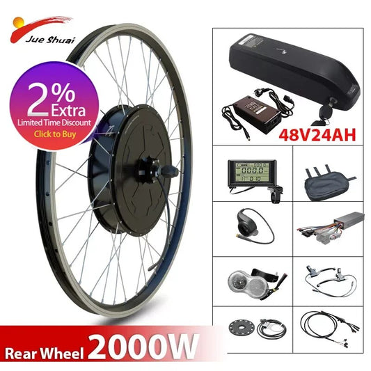 Ebike Conversion Kit with Battery 2000W 26"