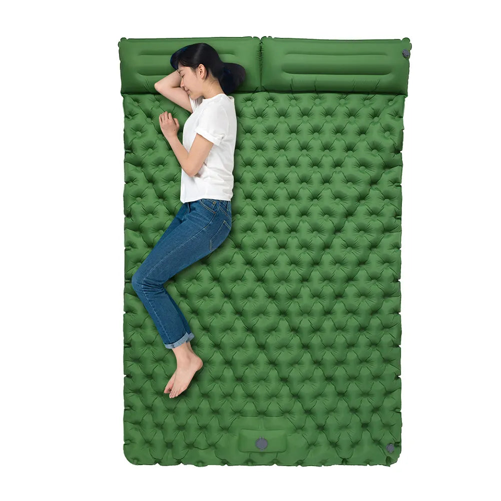 Outdoor Camping  Foldable Inflatable Mattress Extra Wide Sleeping Pad Ultralight Folding Bed Sleeping Mat Car Travel Mat Equipme