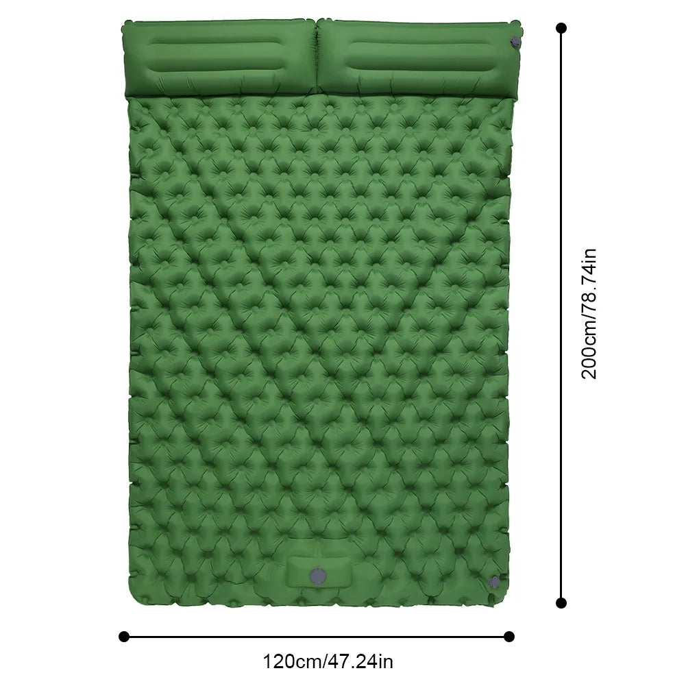 Outdoor Camping  Foldable Inflatable Mattress Extra Wide Sleeping Pad Ultralight Folding Bed Sleeping Mat Car Travel Mat Equipme